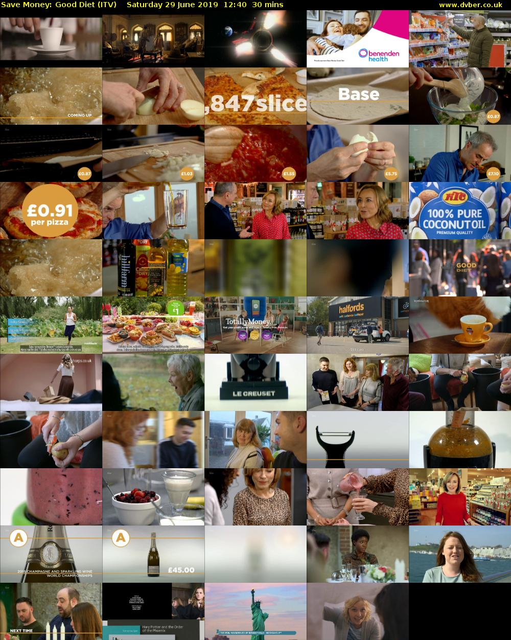 Save Money: Good Diet (ITV) Saturday 29 June 2019 12:40 - 13:10
