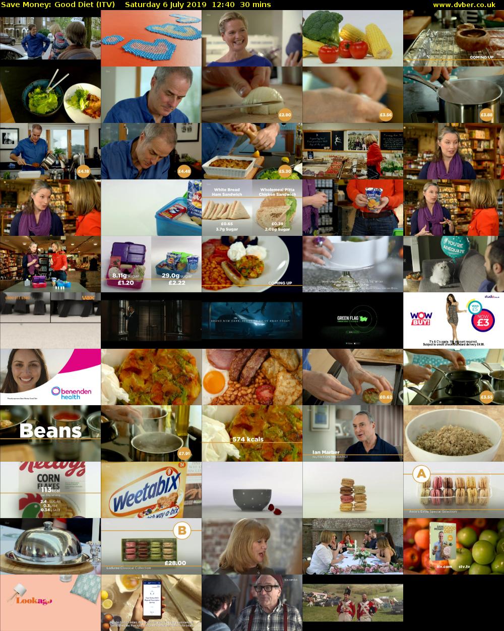 Save Money: Good Diet (ITV) Saturday 6 July 2019 12:40 - 13:10