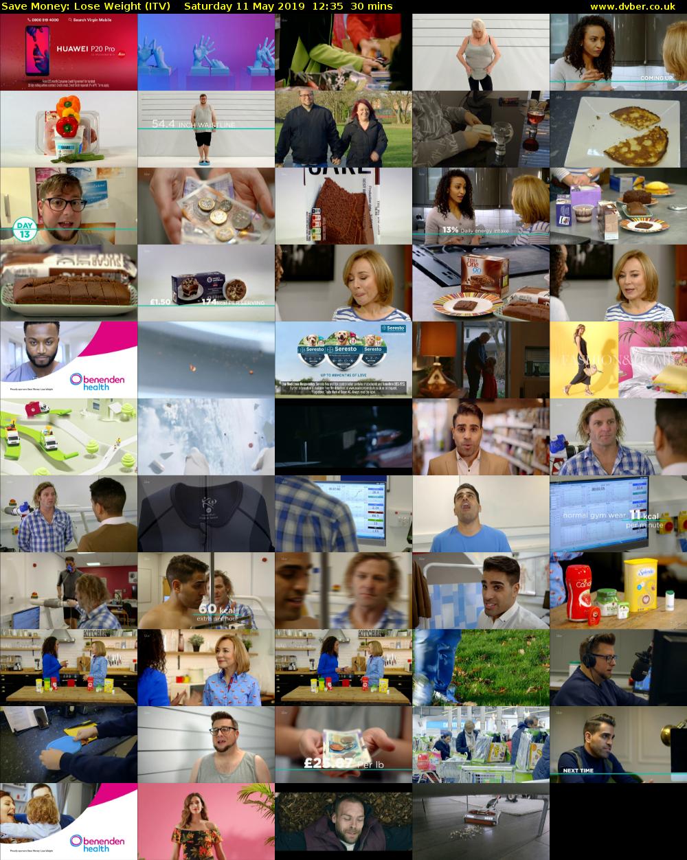 Save Money: Lose Weight (ITV) Saturday 11 May 2019 12:35 - 13:05