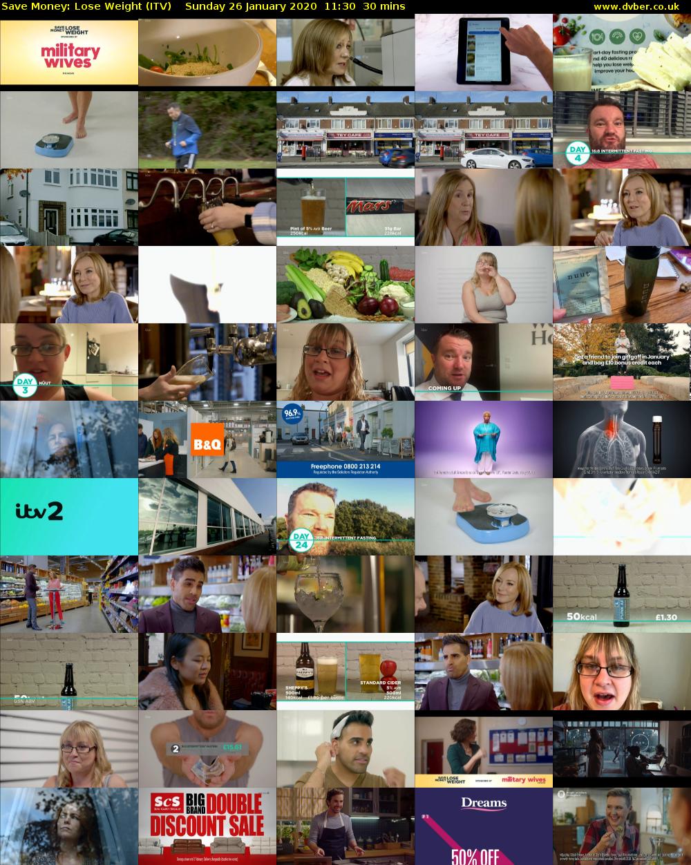 Save Money: Lose Weight (ITV) Sunday 26 January 2020 11:30 - 12:00