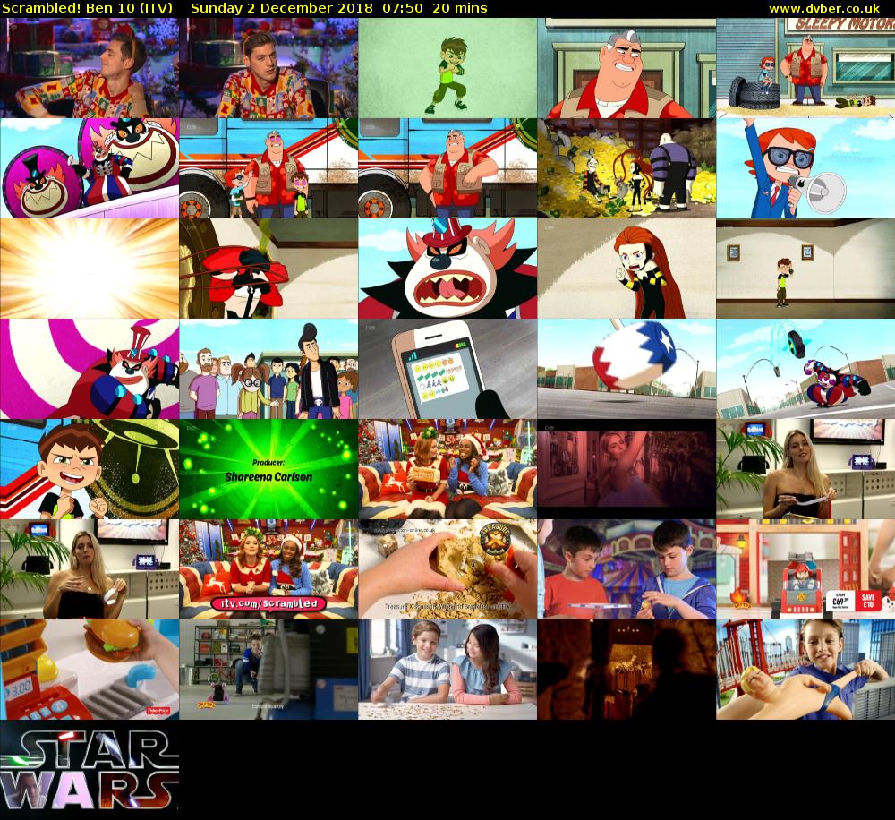 Scrambled! Ben 10 (ITV) Sunday 2 December 2018 07:50 - 08:10