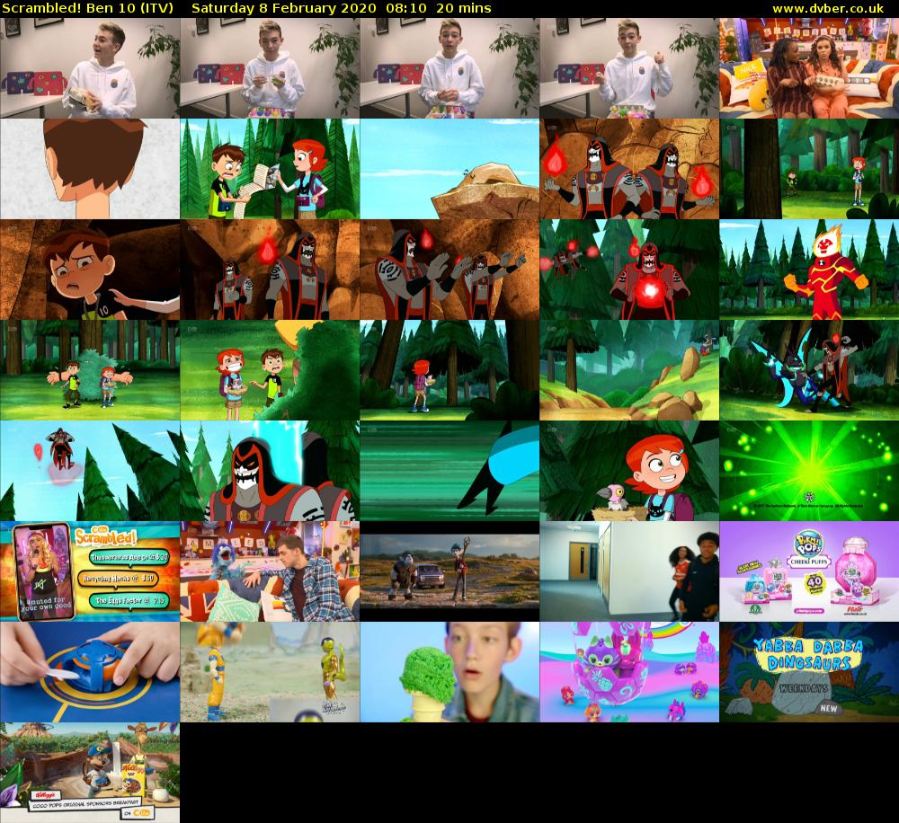 Scrambled! Ben 10 (ITV) Saturday 8 February 2020 08:10 - 08:30