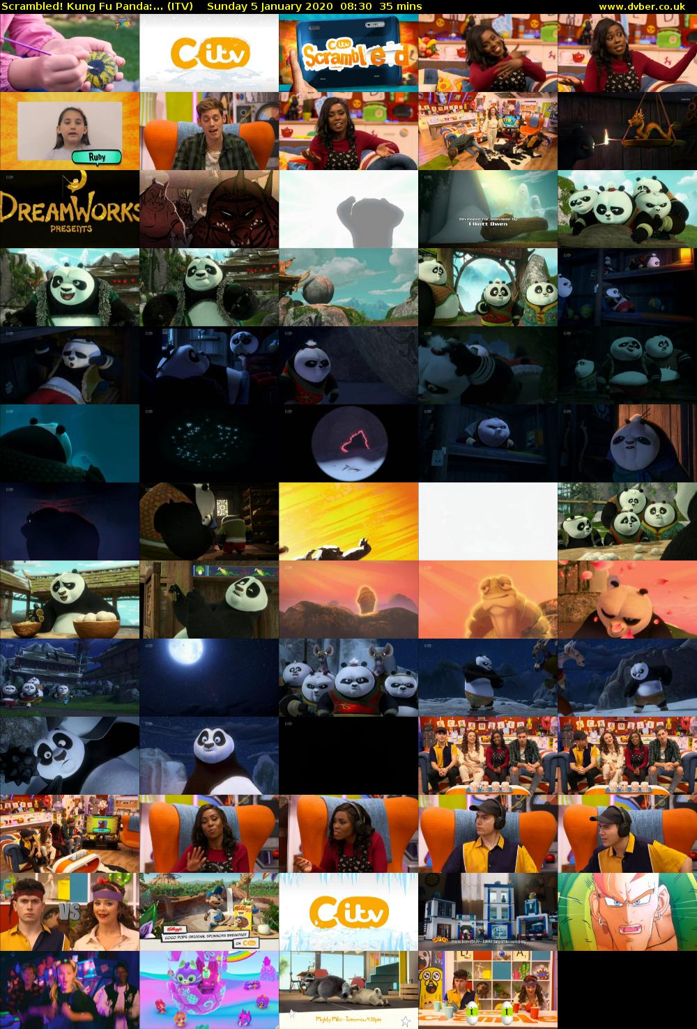 Scrambled! Kung Fu Panda:... (ITV) Sunday 5 January 2020 08:30 - 09:05