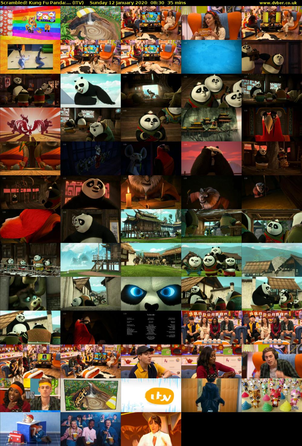 Scrambled! Kung Fu Panda:... (ITV) Sunday 12 January 2020 08:30 - 09:05