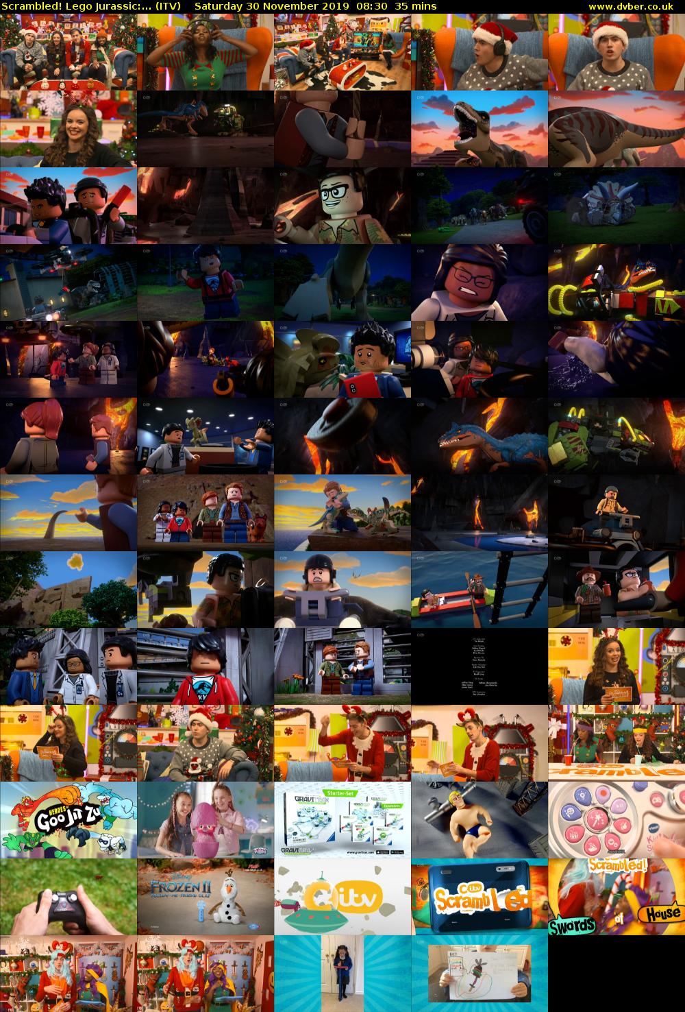 Scrambled! Lego Jurassic:... (ITV) Saturday 30 November 2019 08:30 - 09:05