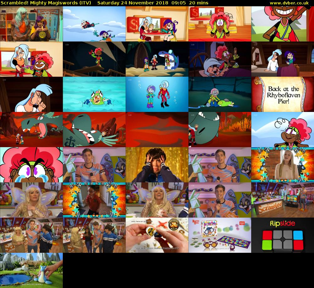 Scrambled! Mighty Magiswords (ITV) Saturday 24 November 2018 09:05 - 09:25