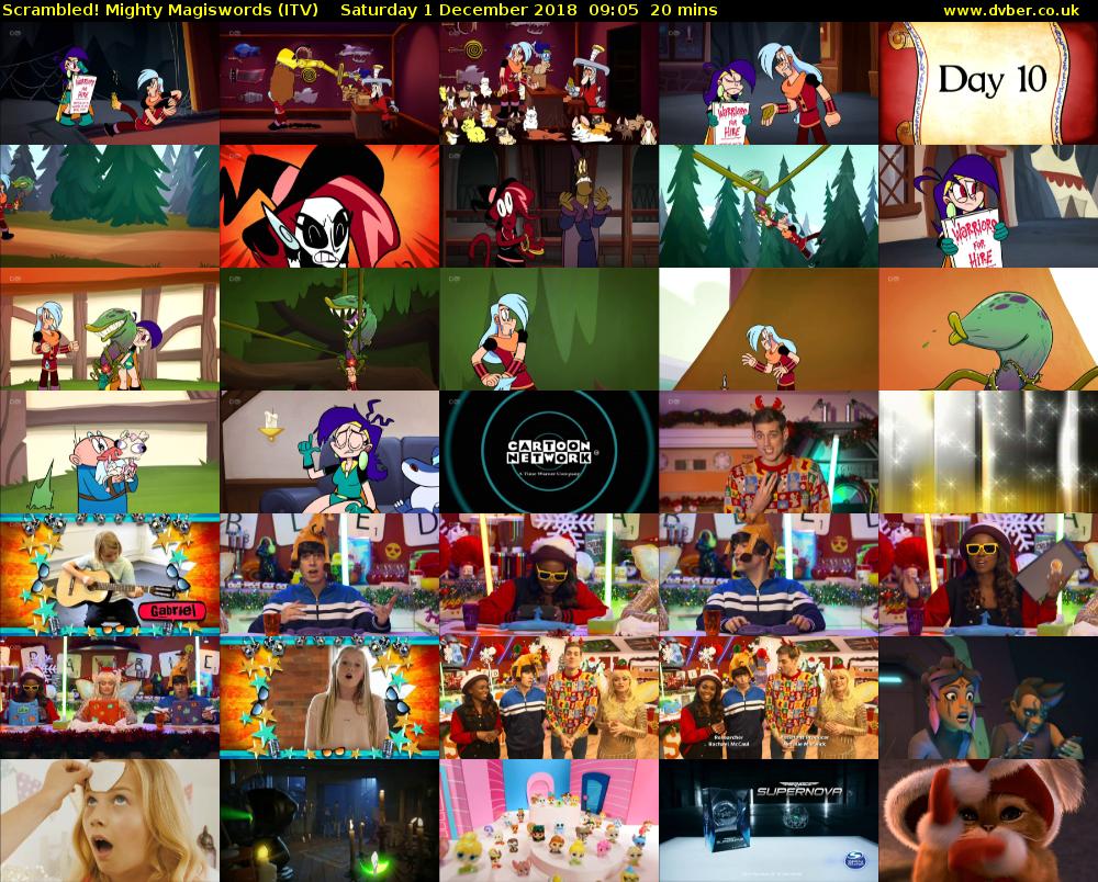 Scrambled! Mighty Magiswords (ITV) Saturday 1 December 2018 09:05 - 09:25