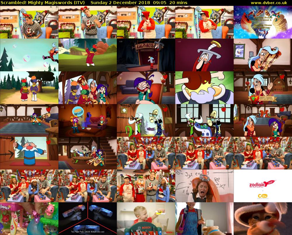 Scrambled! Mighty Magiswords (ITV) Sunday 2 December 2018 09:05 - 09:25