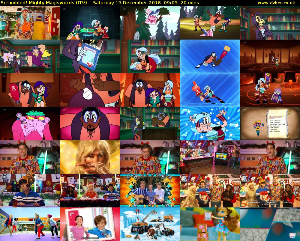 Scrambled! Mighty Magiswords (ITV) Saturday 15 December 2018 09:05 - 09:25