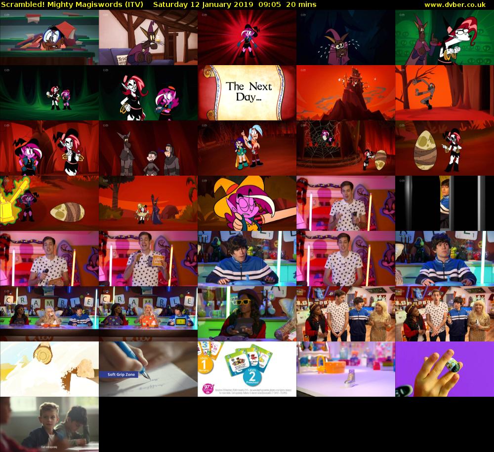 Scrambled! Mighty Magiswords (ITV) Saturday 12 January 2019 09:05 - 09:25