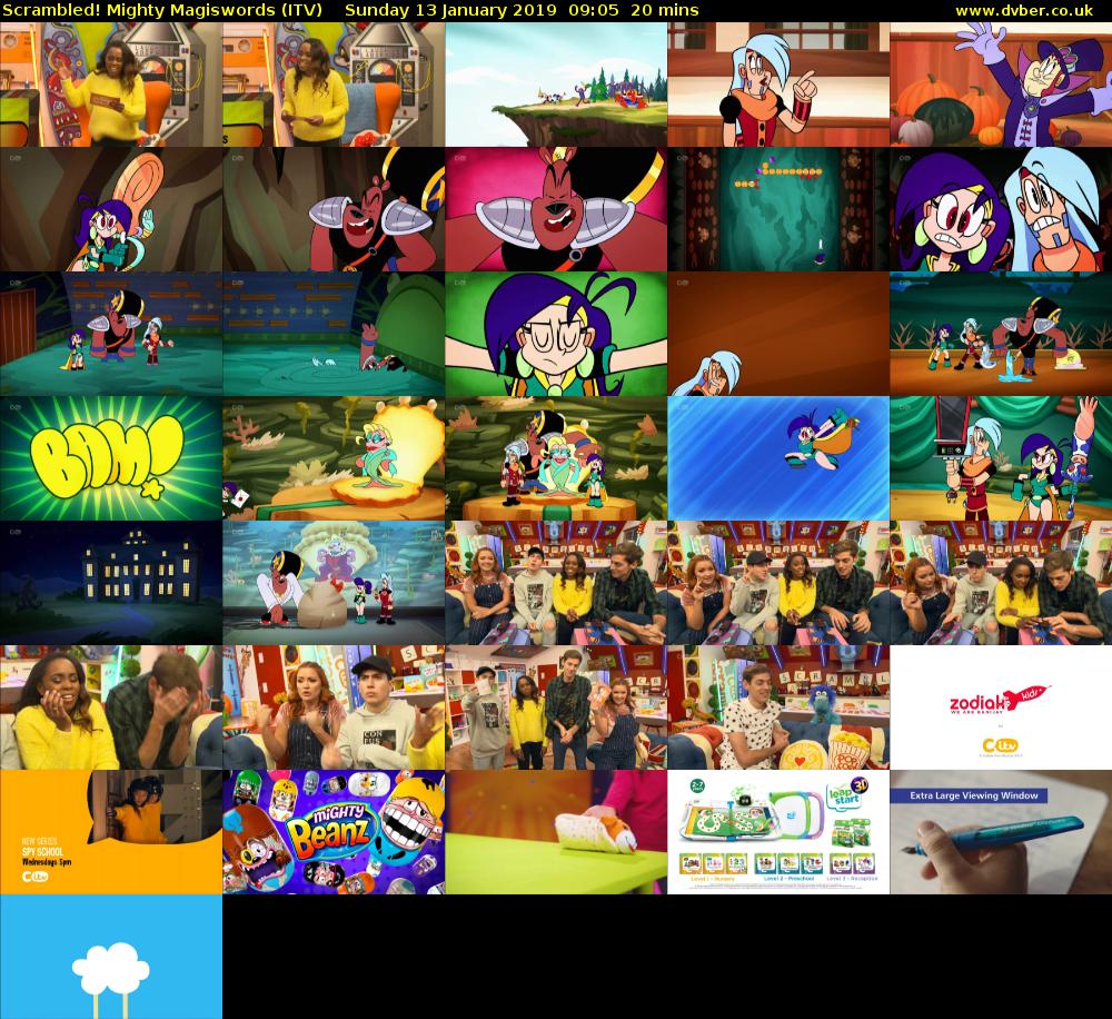 Scrambled! Mighty Magiswords (ITV) Sunday 13 January 2019 09:05 - 09:25