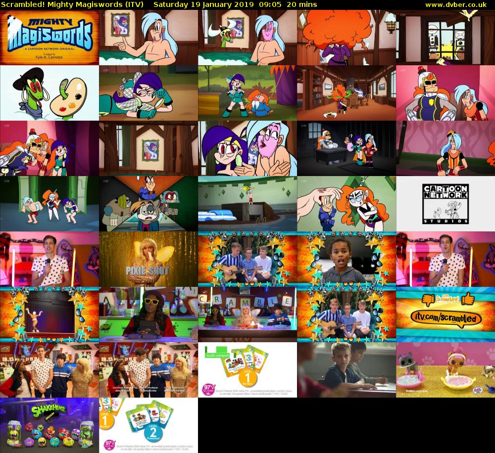Scrambled! Mighty Magiswords (ITV) Saturday 19 January 2019 09:05 - 09:25
