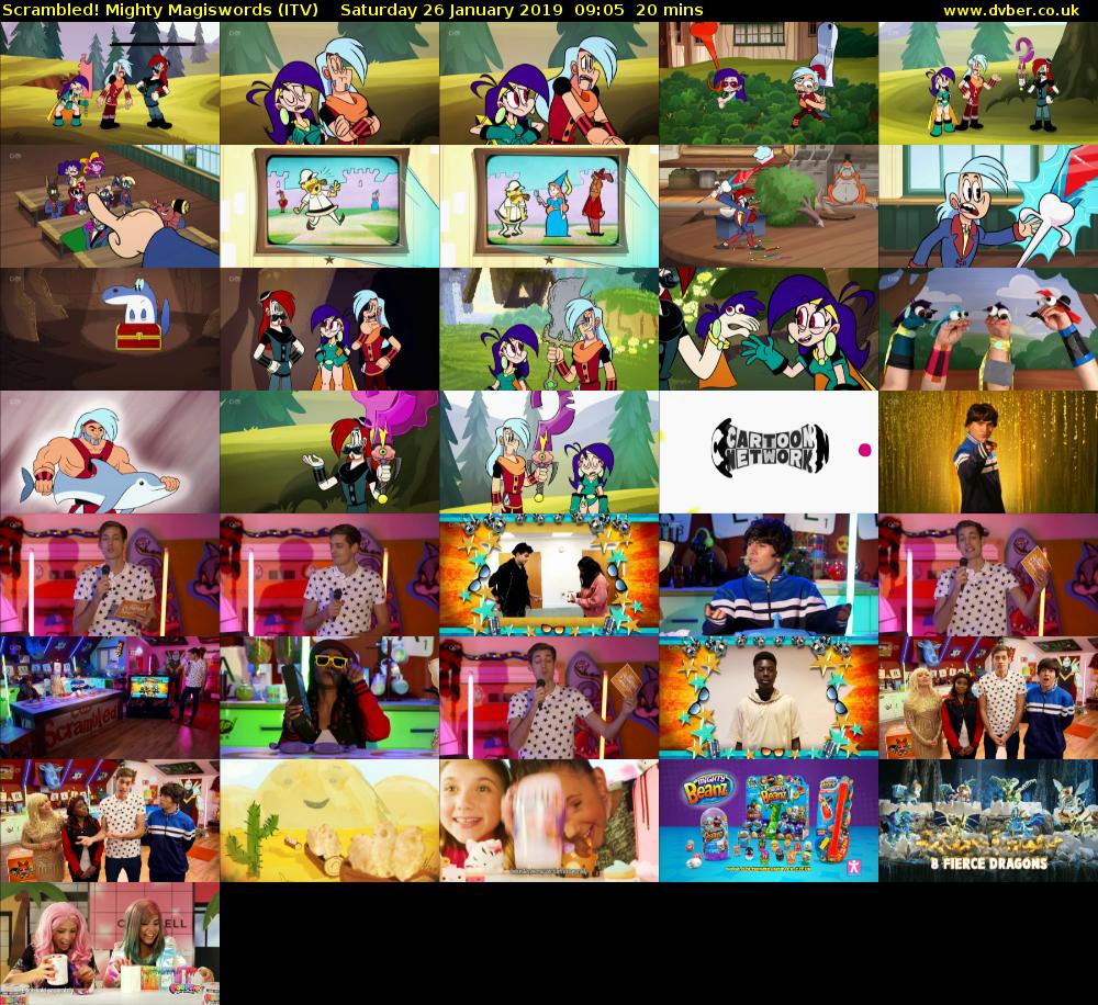 Scrambled! Mighty Magiswords (ITV) Saturday 26 January 2019 09:05 - 09:25