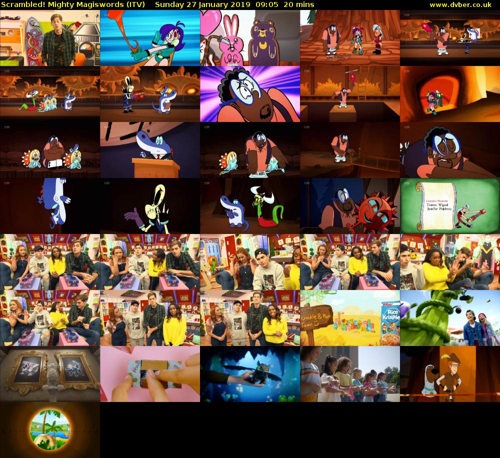 Scrambled! Mighty Magiswords (ITV) Sunday 27 January 2019 09:05 - 09:25