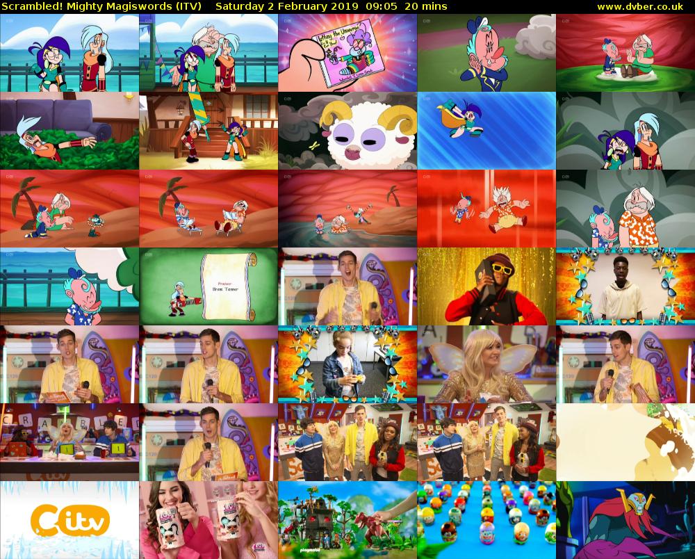 Scrambled! Mighty Magiswords (ITV) Saturday 2 February 2019 09:05 - 09:25