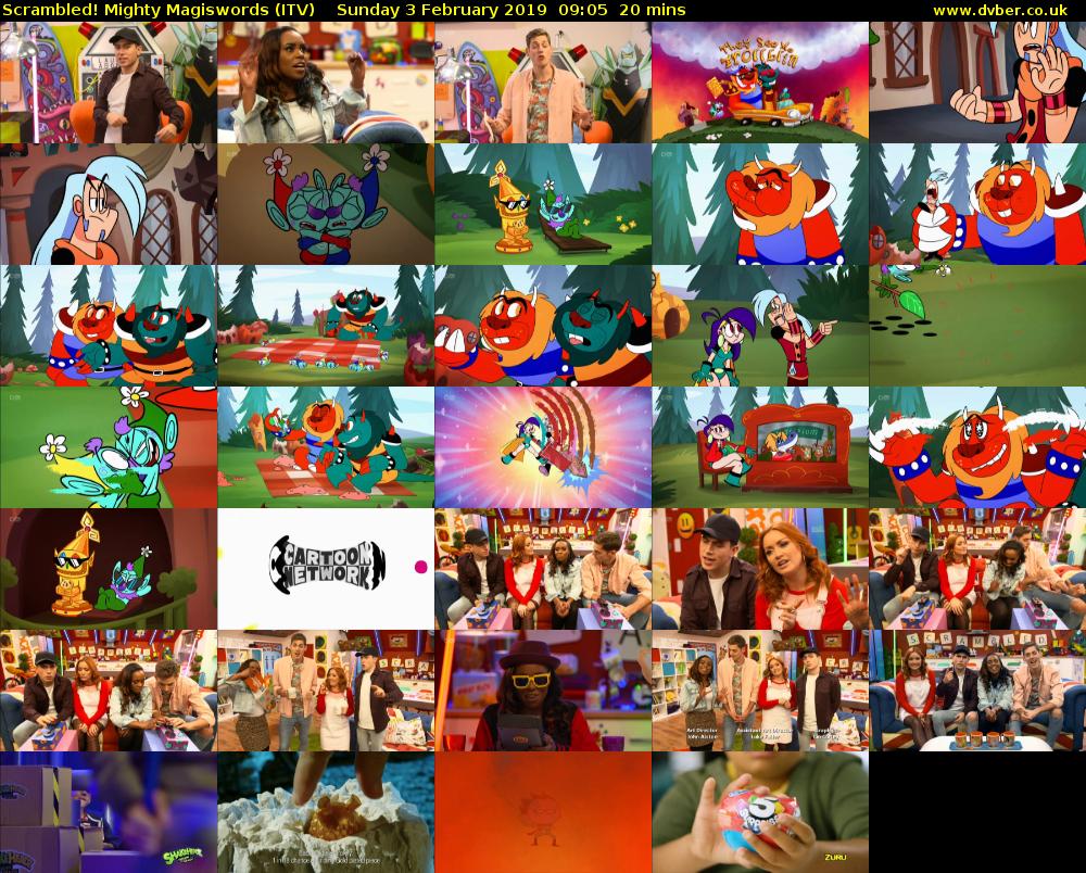 Scrambled! Mighty Magiswords (ITV) Sunday 3 February 2019 09:05 - 09:25