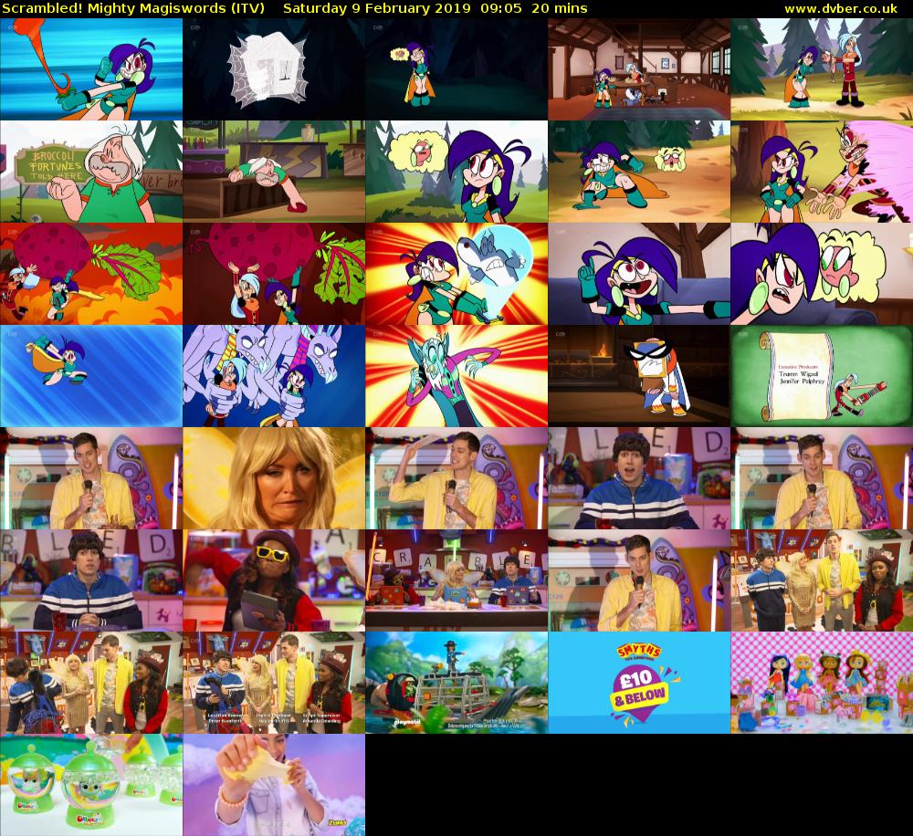 Scrambled! Mighty Magiswords (ITV) Saturday 9 February 2019 09:05 - 09:25
