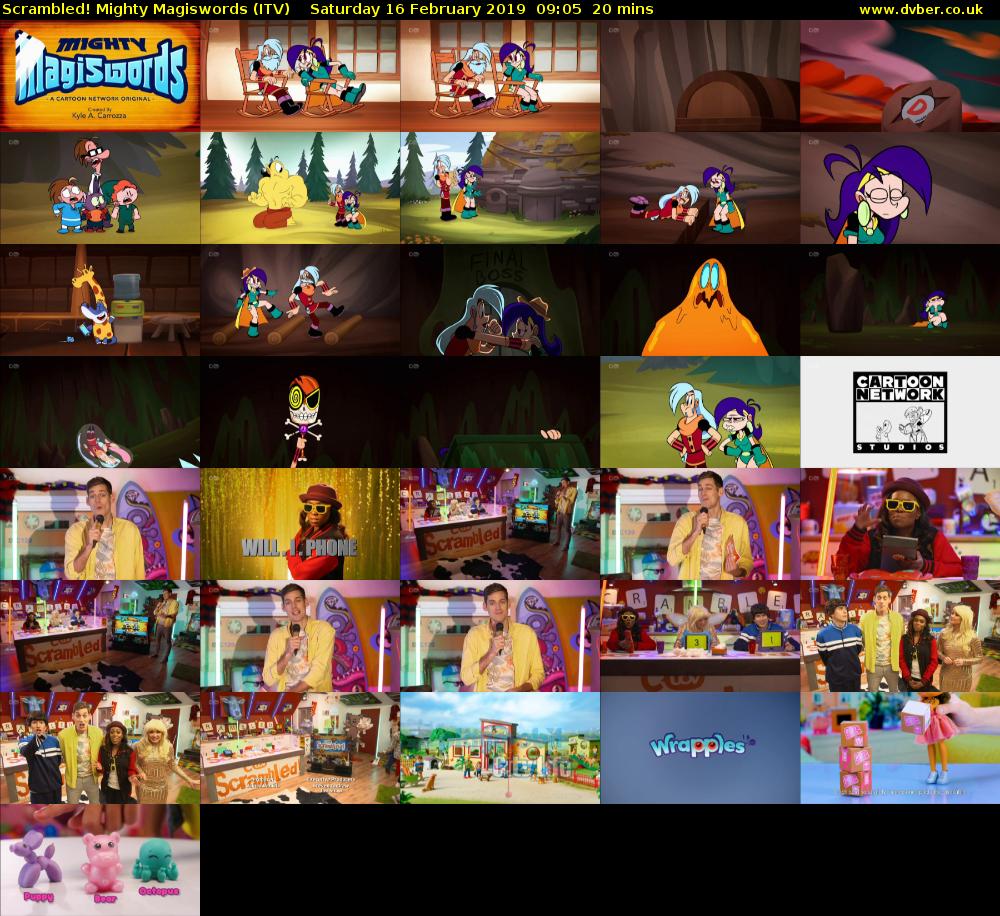 Scrambled! Mighty Magiswords (ITV) Saturday 16 February 2019 09:05 - 09:25