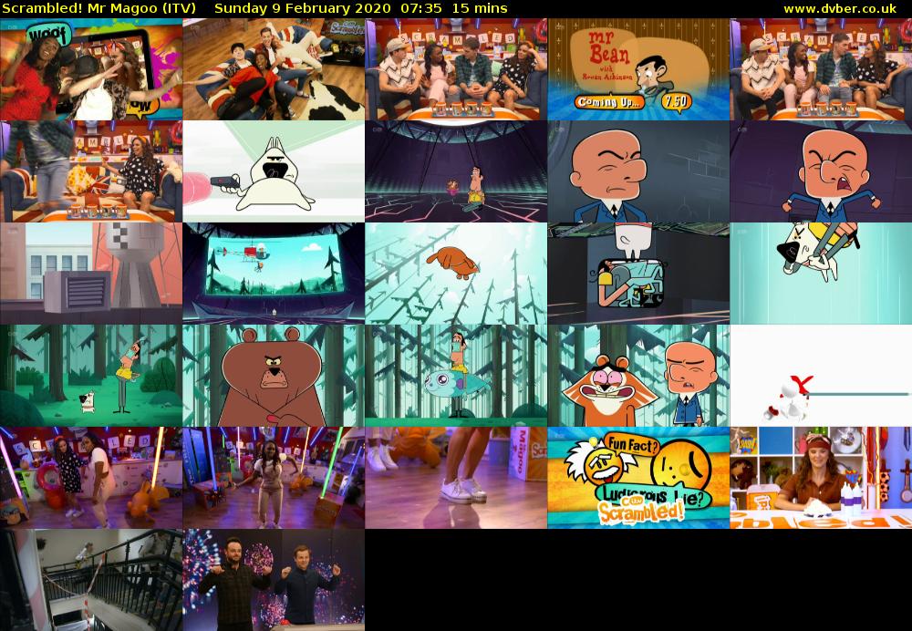 Scrambled! Mr Magoo (ITV) Sunday 9 February 2020 07:35 - 07:50