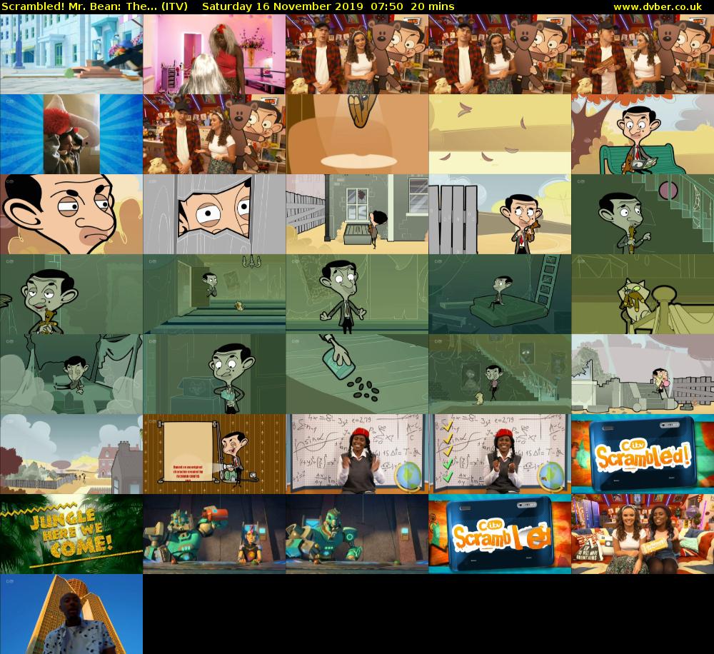 Scrambled! Mr. Bean: The... (ITV) Saturday 16 November 2019 07:50 - 08:10