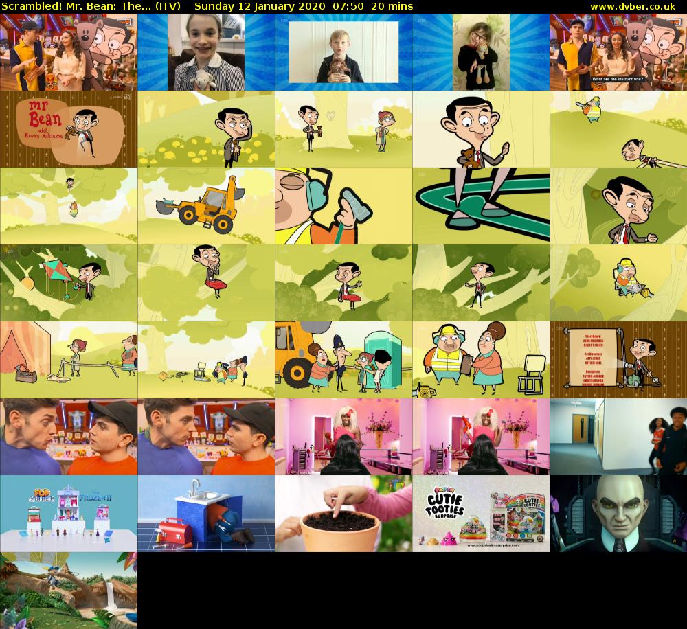 Scrambled! Mr. Bean: The... (ITV) Sunday 12 January 2020 07:50 - 08:10