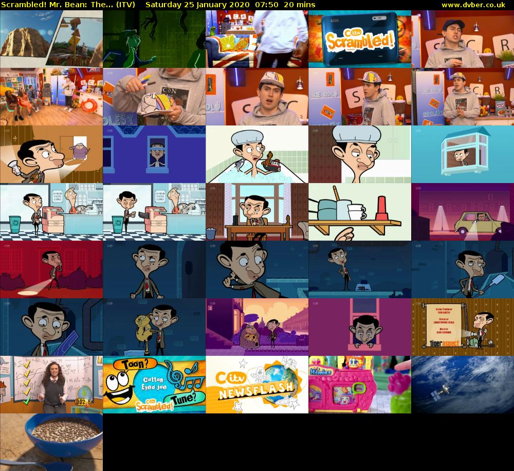 Scrambled! Mr. Bean: The... (ITV) Saturday 25 January 2020 07:50 - 08:10