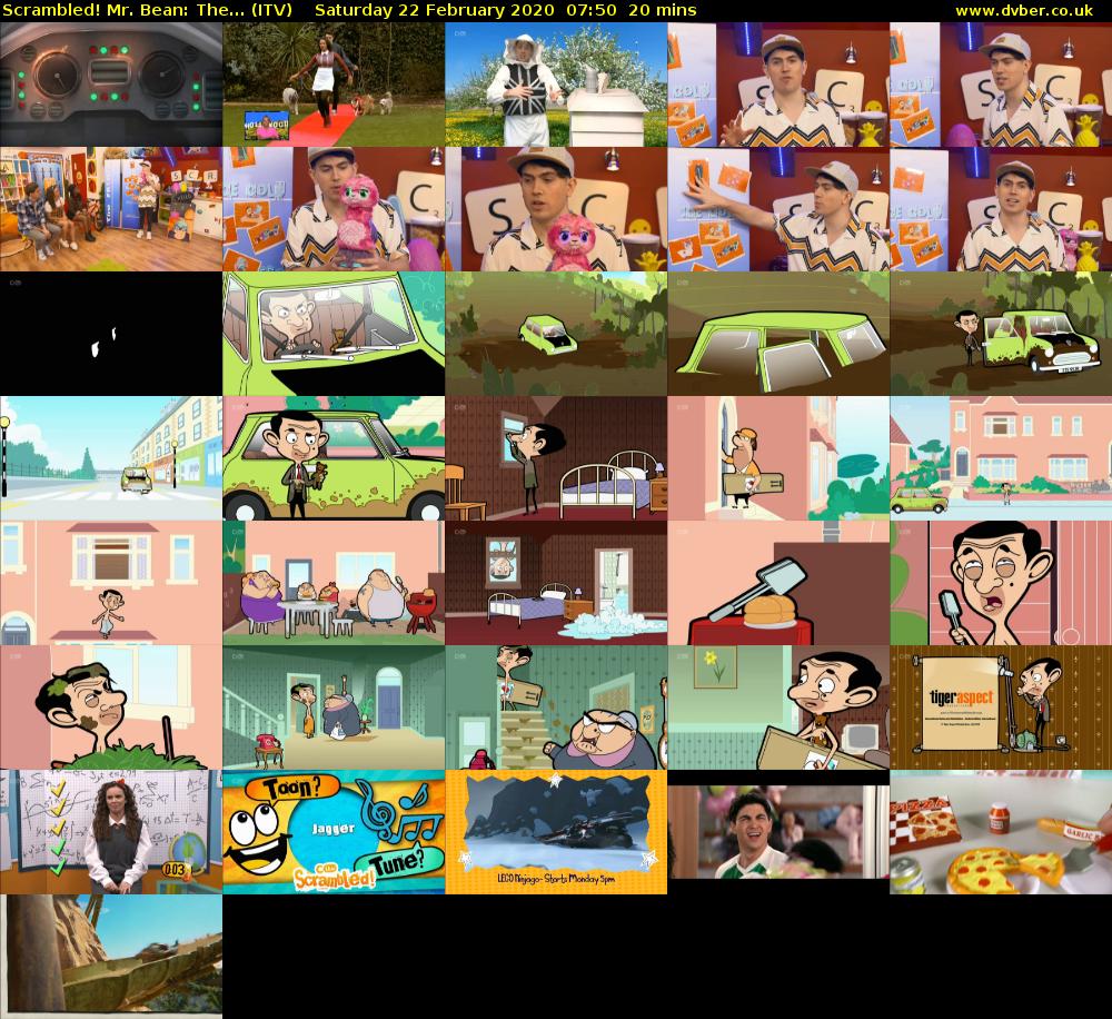Scrambled! Mr. Bean: The... (ITV) Saturday 22 February 2020 07:50 - 08:10
