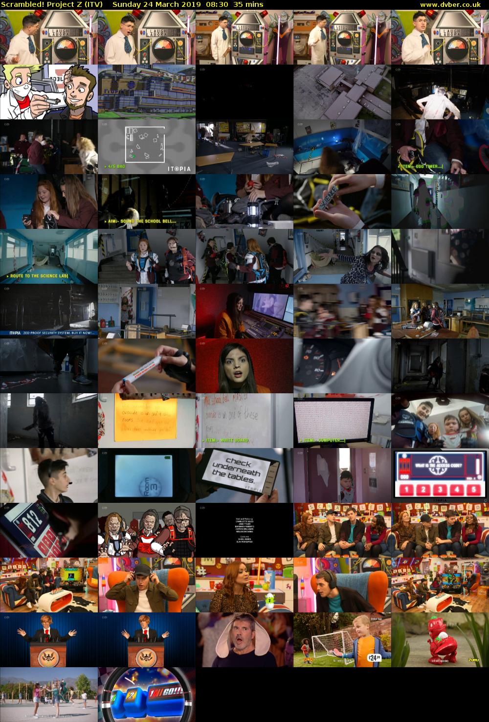 Scrambled! Project Z (ITV) Sunday 24 March 2019 08:30 - 09:05