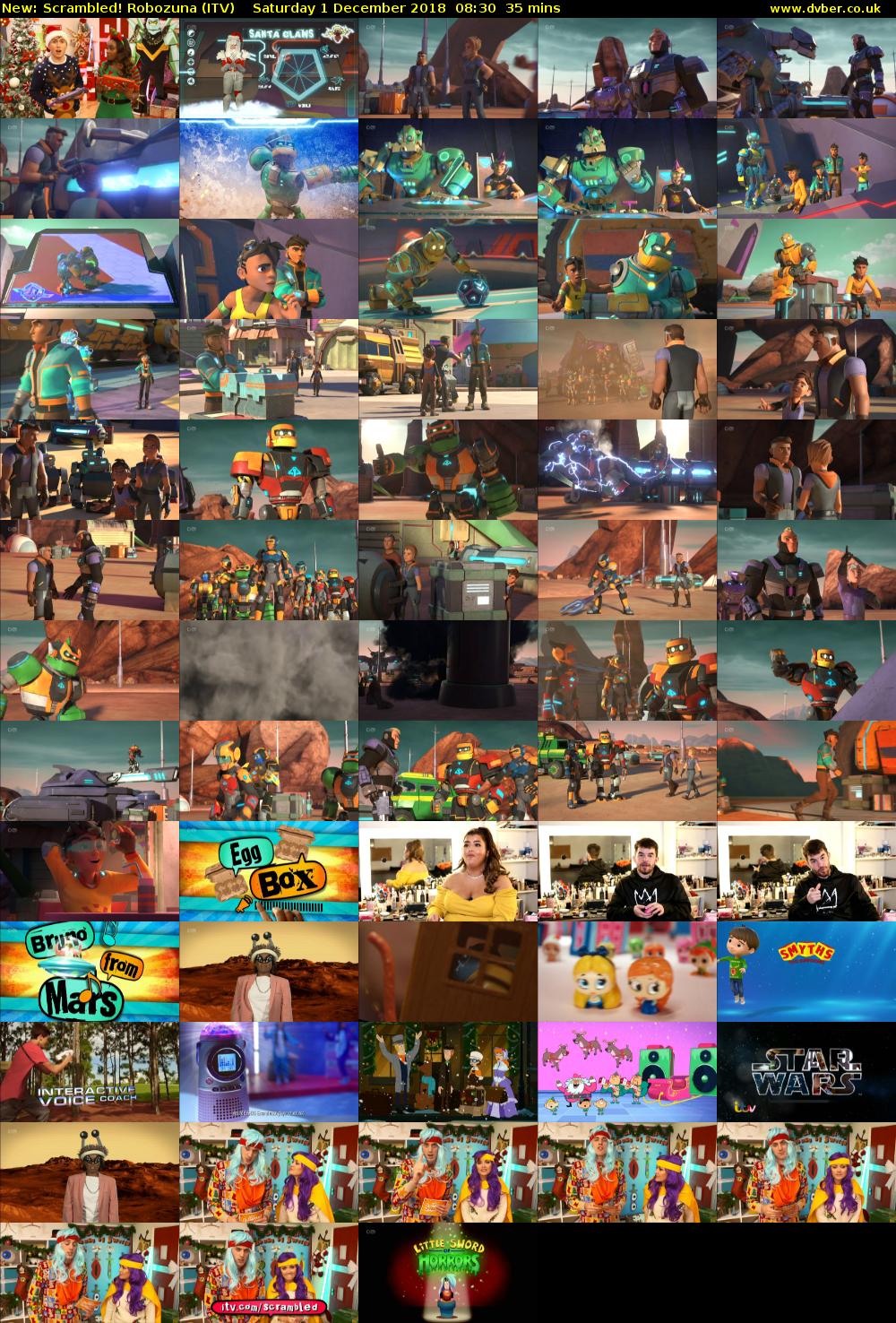 Scrambled! Robozuna (ITV) Saturday 1 December 2018 08:30 - 09:05