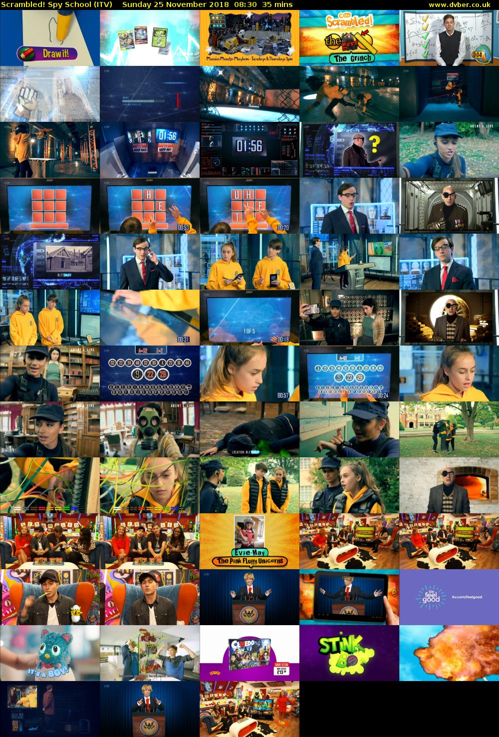 Scrambled! Spy School (ITV) Sunday 25 November 2018 08:30 - 09:05