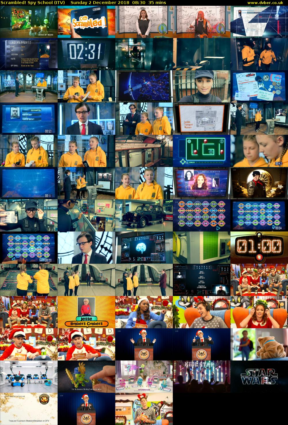 Scrambled! Spy School (ITV) Sunday 2 December 2018 08:30 - 09:05