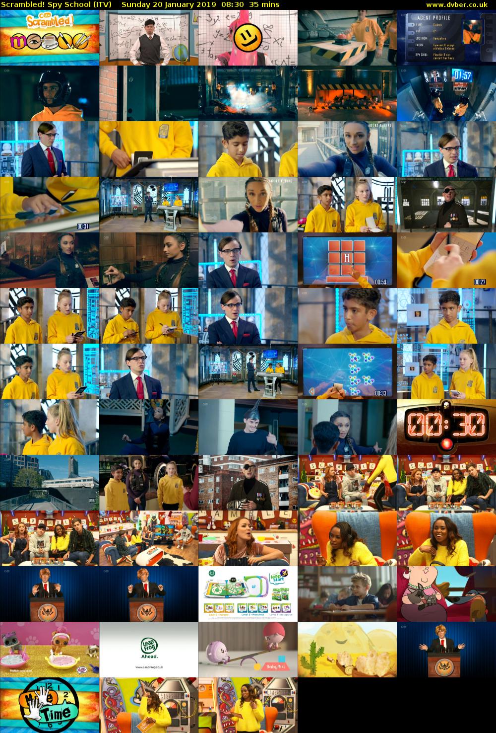 Scrambled! Spy School (ITV) Sunday 20 January 2019 08:30 - 09:05