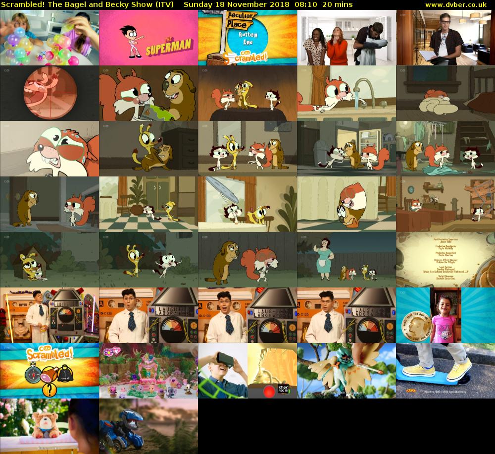 Scrambled! The Bagel and Becky Show (ITV) Sunday 18 November 2018 08:10 - 08:30
