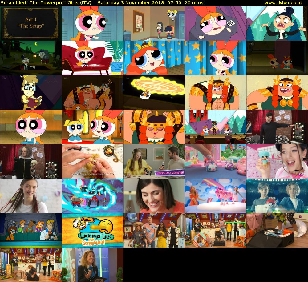Scrambled! The Powerpuff Girls (ITV) Saturday 3 November 2018 07:50 - 08:10