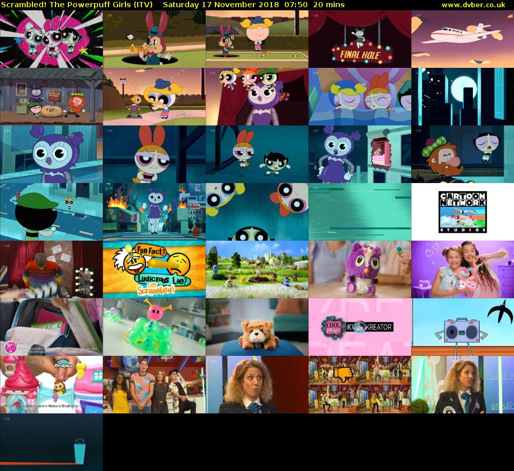 Scrambled! The Powerpuff Girls (ITV) Saturday 17 November 2018 07:50 - 08:10