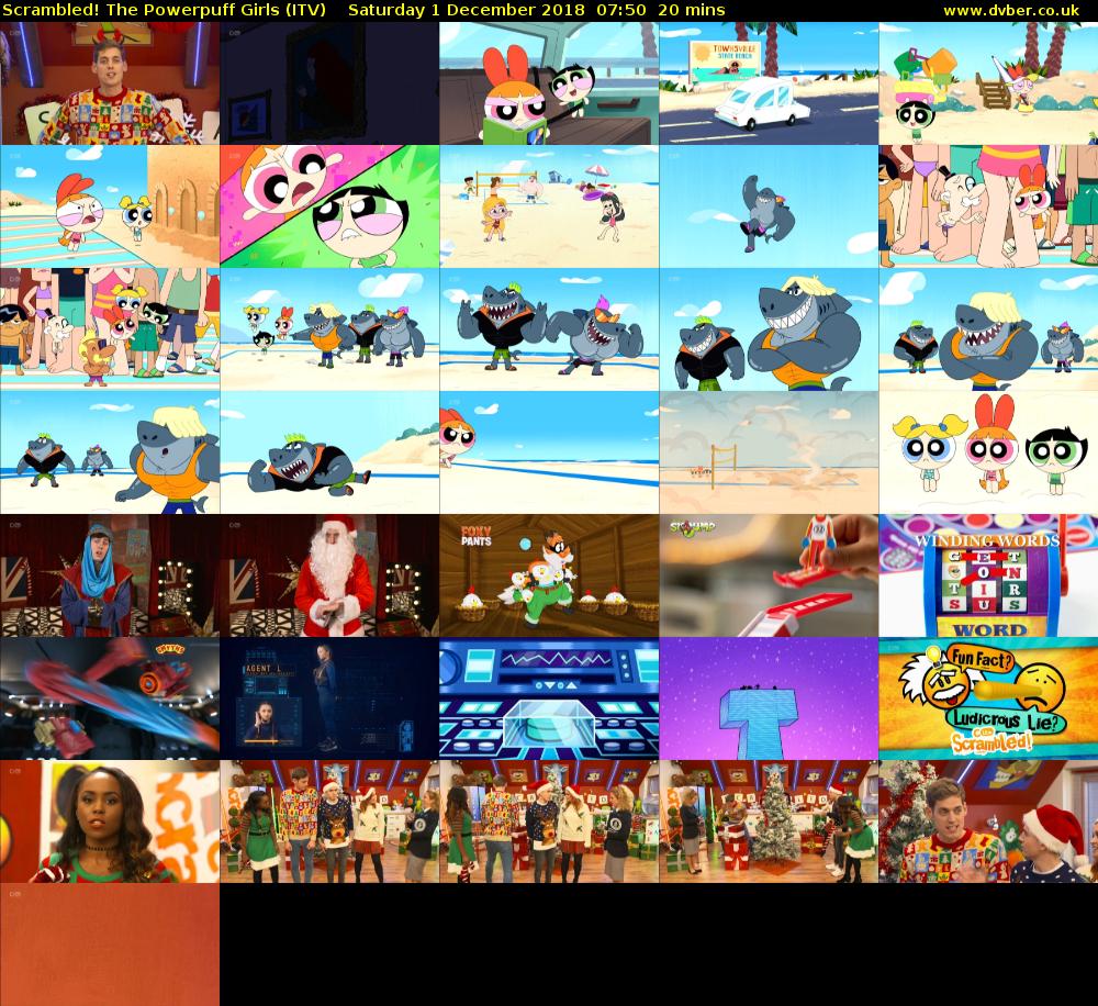 Scrambled! The Powerpuff Girls (ITV) Saturday 1 December 2018 07:50 - 08:10