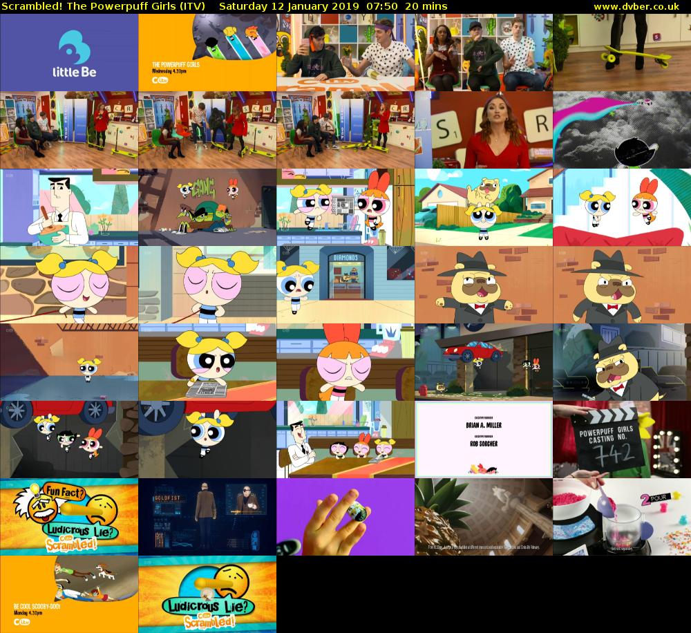 Scrambled! The Powerpuff Girls (ITV) Saturday 12 January 2019 07:50 - 08:10