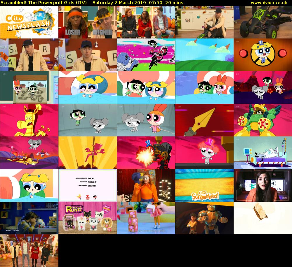 Scrambled! The Powerpuff Girls (ITV) Saturday 2 March 2019 07:50 - 08:10