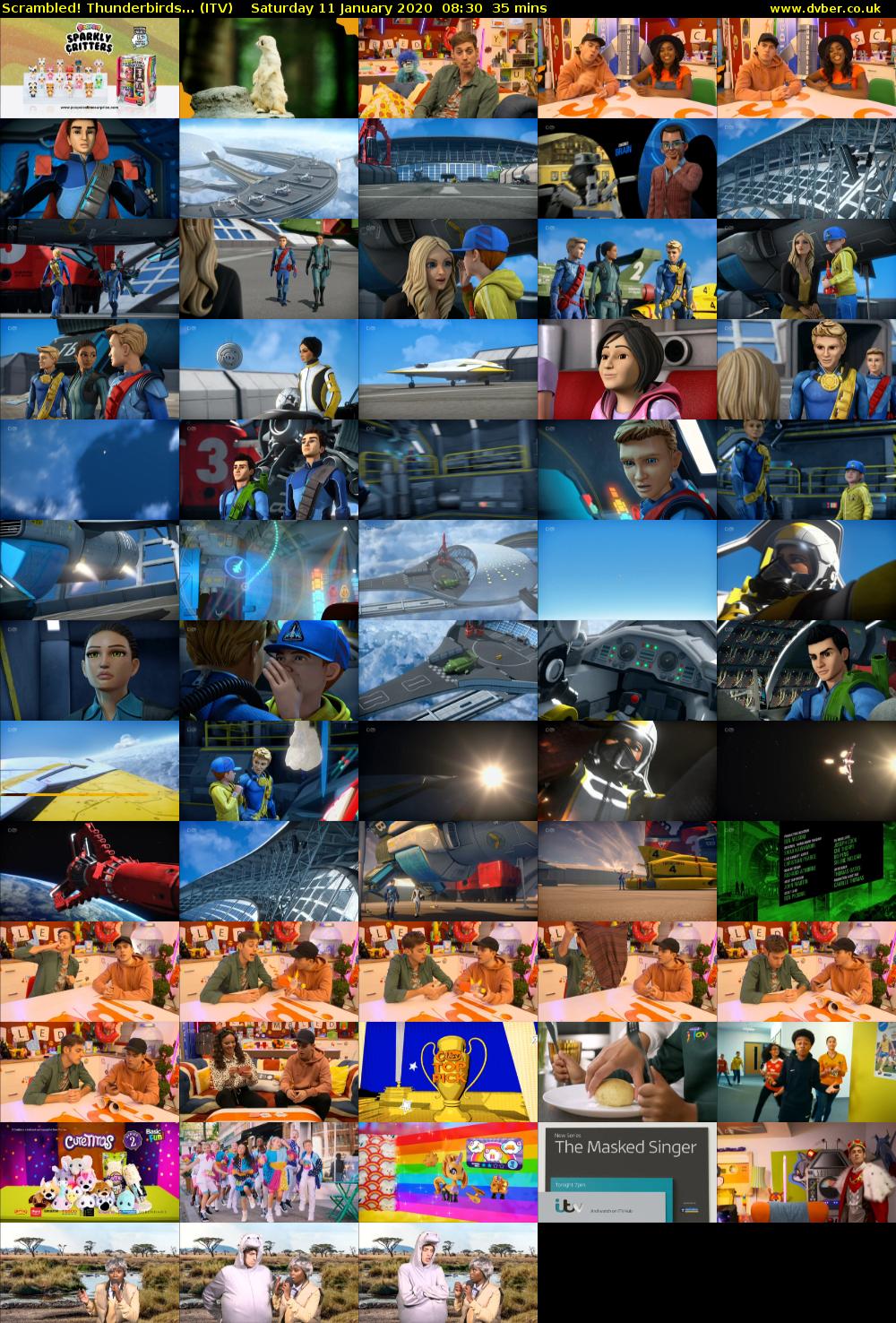 Scrambled! Thunderbirds... (ITV) Saturday 11 January 2020 08:30 - 09:05