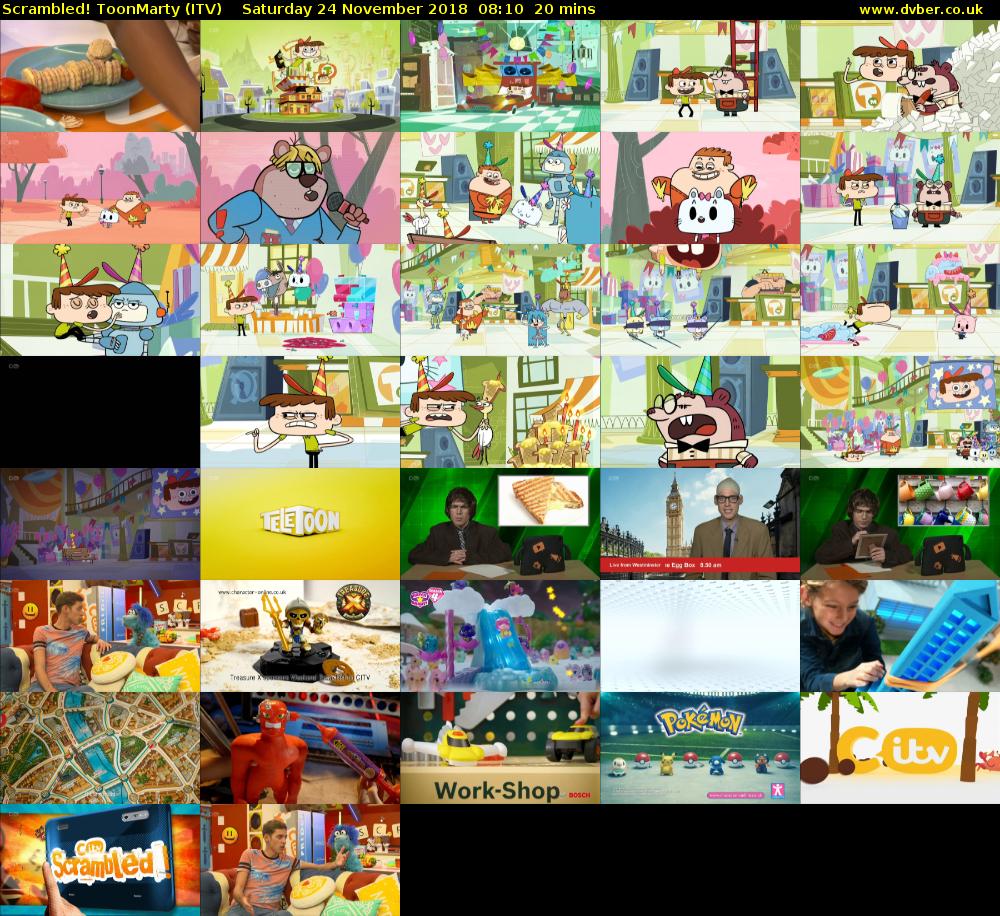 Scrambled! ToonMarty (ITV) Saturday 24 November 2018 08:10 - 08:30