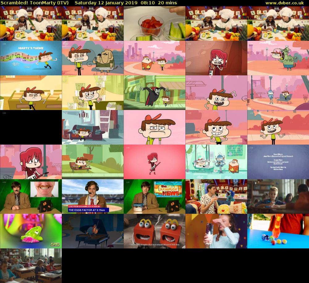 Scrambled! ToonMarty (ITV) Saturday 12 January 2019 08:10 - 08:30