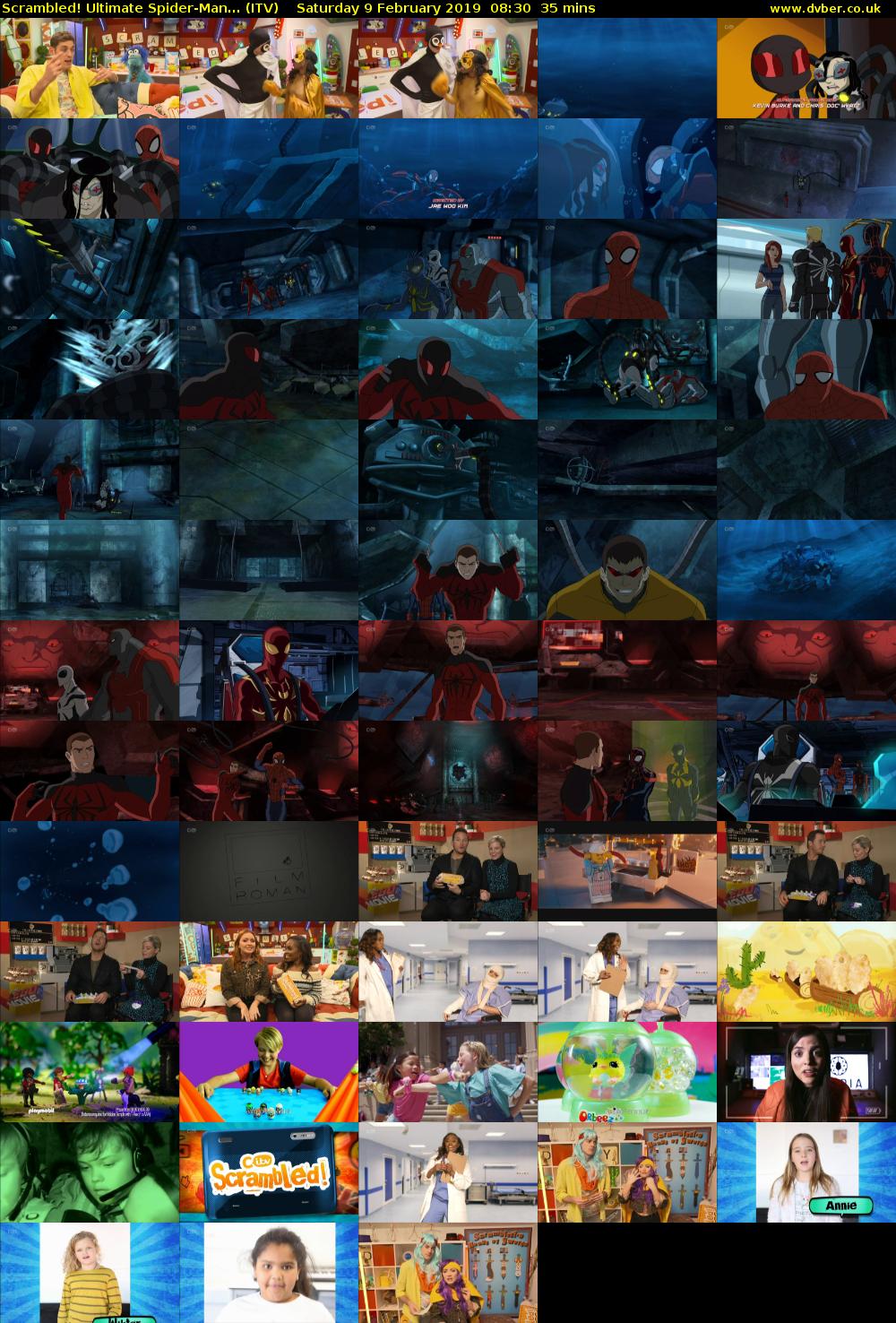 Scrambled! Ultimate Spider-Man... (ITV) Saturday 9 February 2019 08:30 - 09:05