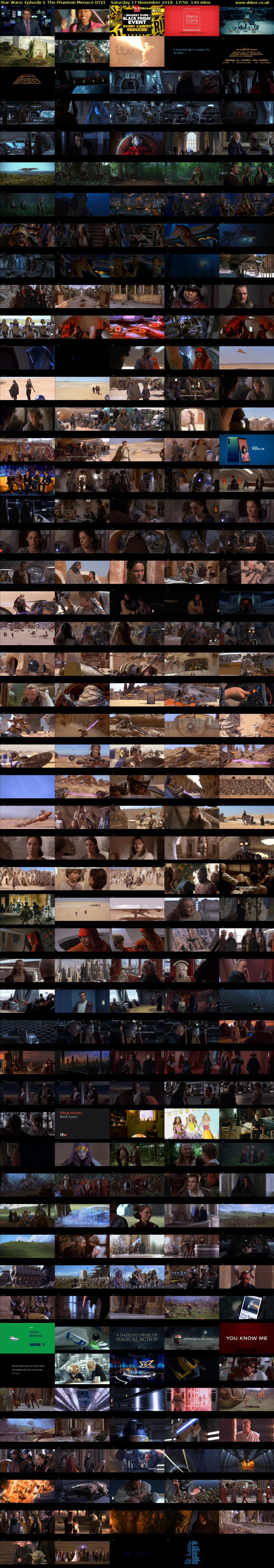 Star Wars: Episode I: The Phantom Menace (ITV) Saturday 17 November 2018 17:50 - 20:10