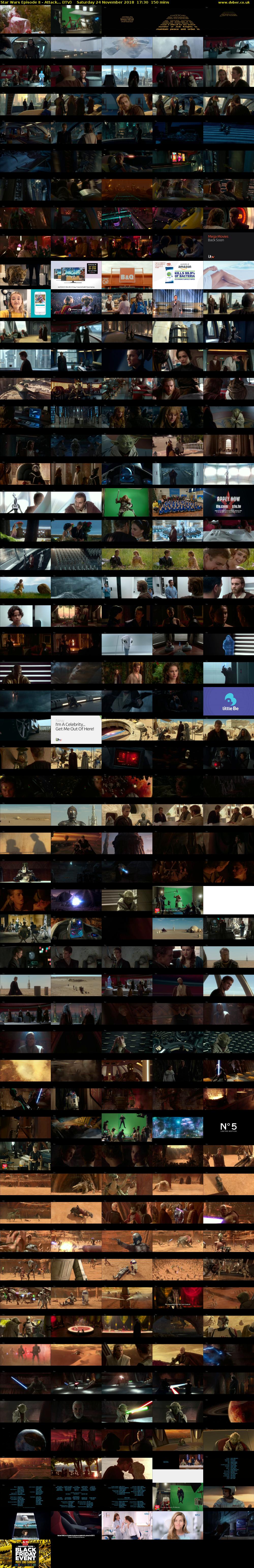 Star Wars Episode II - Attack... (ITV) Saturday 24 November 2018 17:30 - 20:00