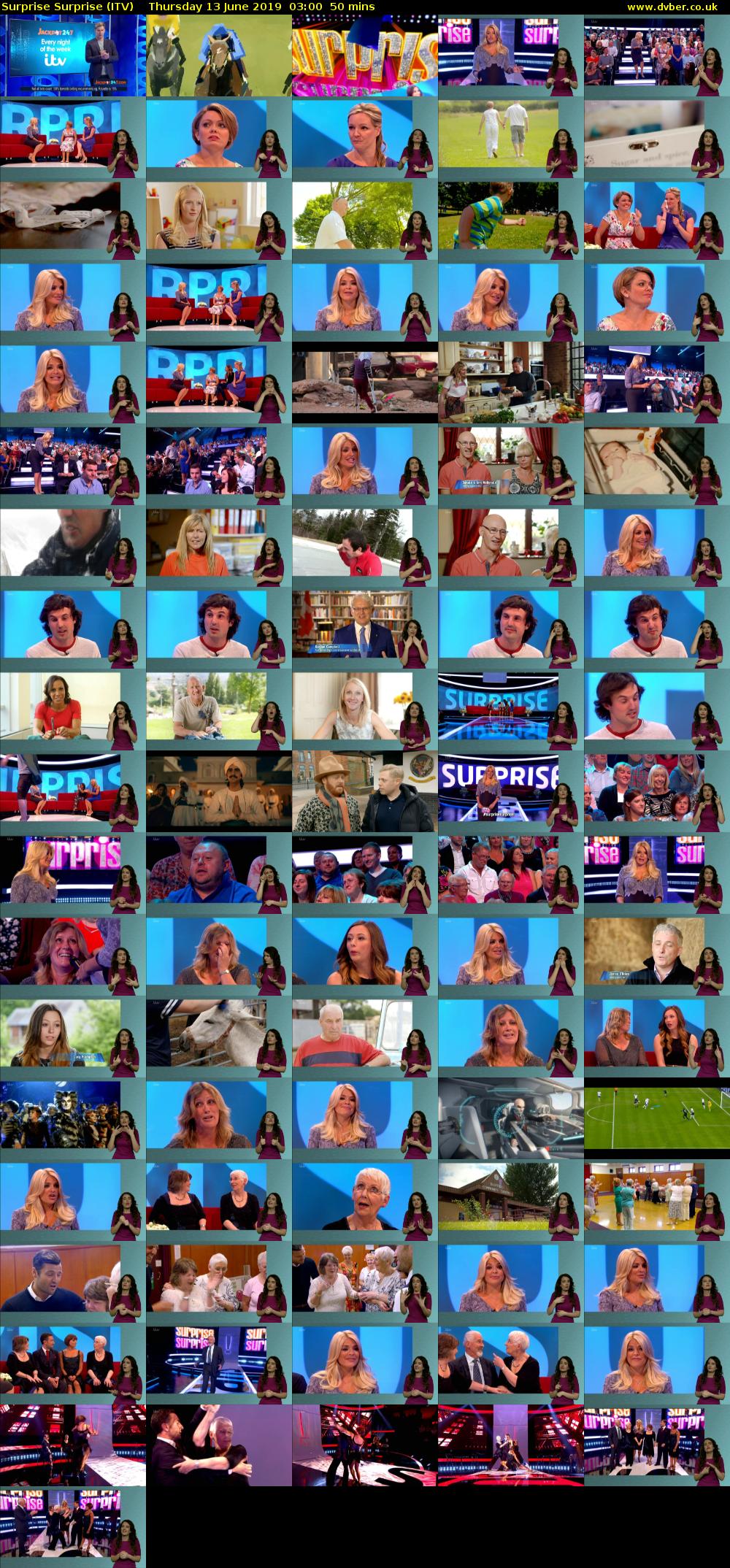 Surprise Surprise (ITV) Thursday 13 June 2019 03:00 - 03:50
