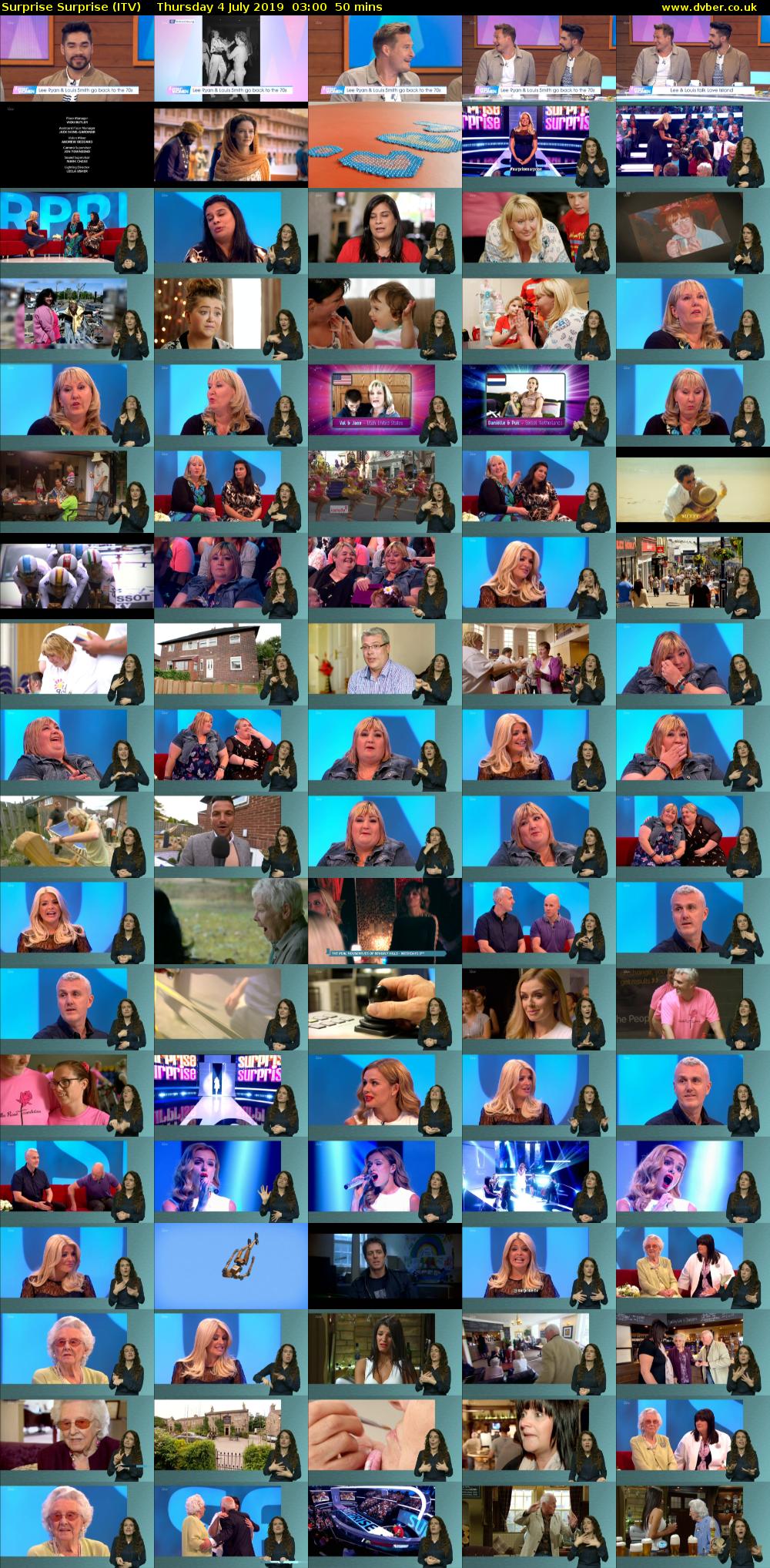 Surprise Surprise (ITV) Thursday 4 July 2019 03:00 - 03:50