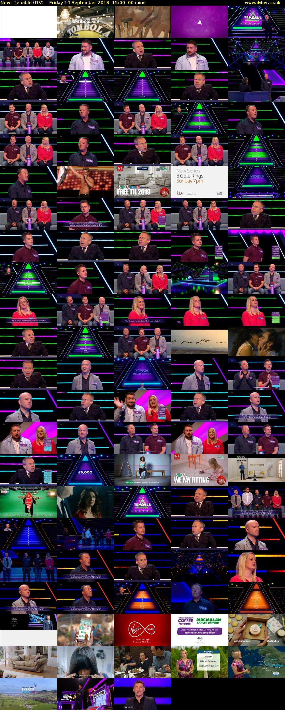 Tenable (ITV) Friday 14 September 2018 15:00 - 16:00