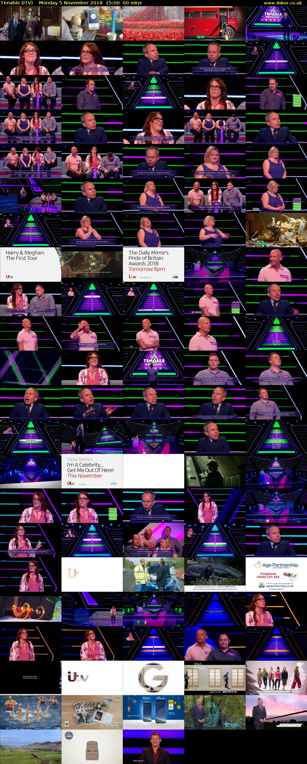 Tenable (ITV) Monday 5 November 2018 15:00 - 16:00