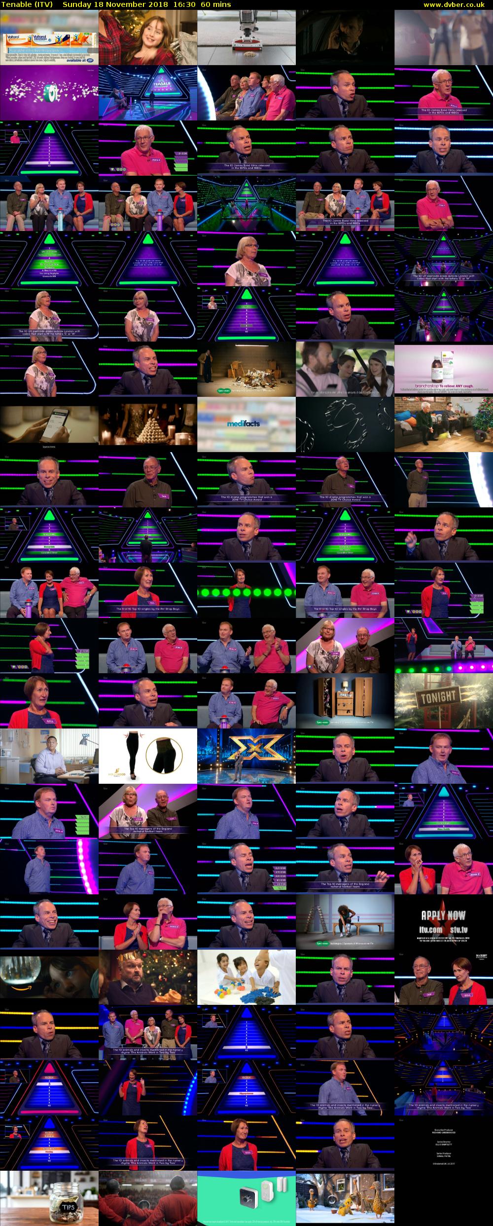 Tenable (ITV) Sunday 18 November 2018 16:30 - 17:30
