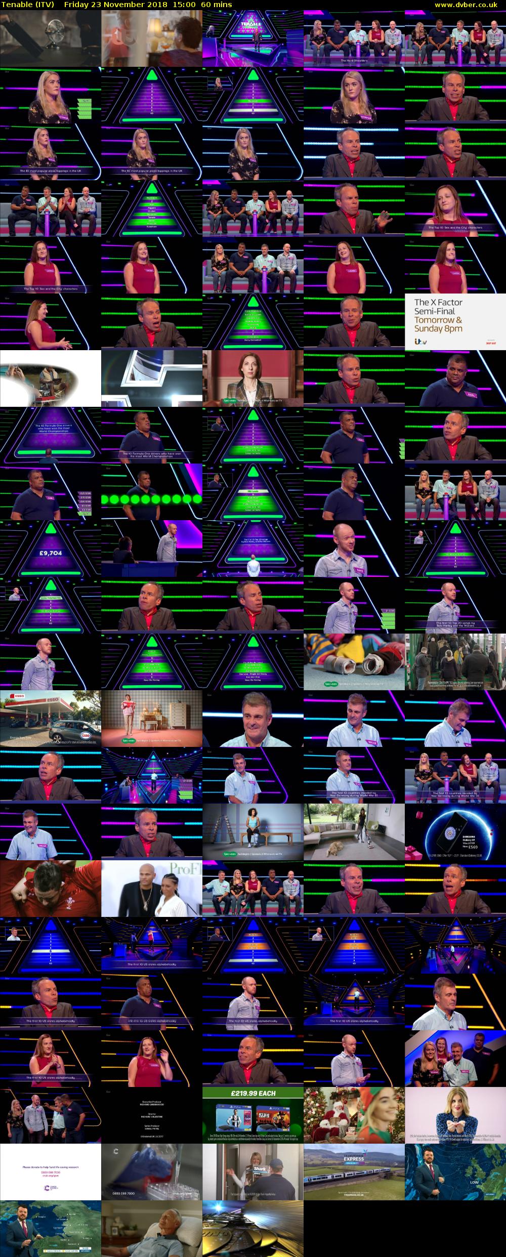 Tenable (ITV) Friday 23 November 2018 15:00 - 16:00